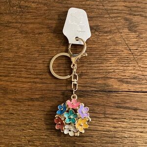 Rainbow Flowers Purse Bag Charm/Keychain NWT/NIP